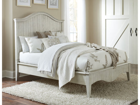 Ella White Wash Solid Wood California King Crown Bed by Modus Furniture at Eve Furniture