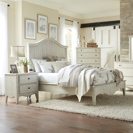 Ella White Wash Solid Wood Two Drawer Nightstand by Modus Furniture at Eve Furniture