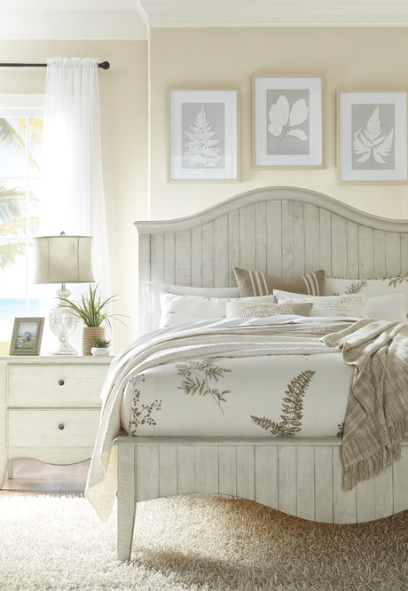 Ella White Wash Solid Wood Two Drawer Nightstand by Modus Furniture at Eve Furniture