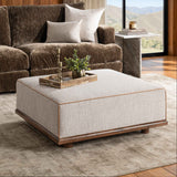 Ellerie Latte Ottoman by Classic Home at Eve Furniture