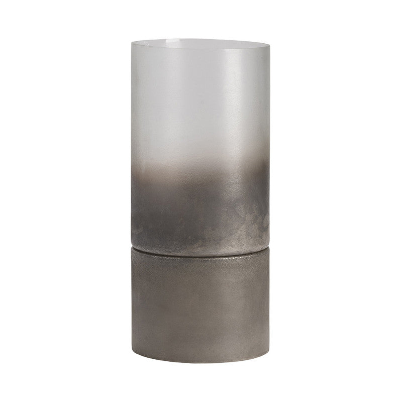 Ellery Brown/Transparent Large Metallic Smoke Hurricane Globess (Set of 2) by Crestview at Eve Furniture