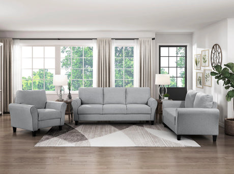 Ellery Dark Gray Loveseat by Homelegance at Eve Furniture