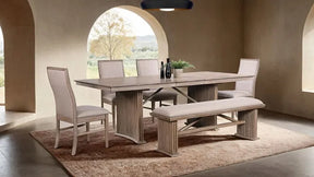 Ellesmere Natural Ash 6-Piece Dining Room Set by Furniture of America at Eve Furniture