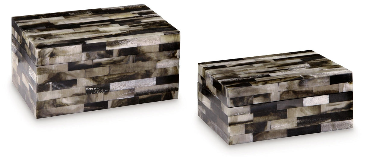 Ellford Black/Brown/Cream Box by Ashley at Eve Furniture