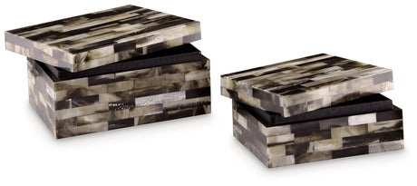 Ellford Black/Brown/Cream Box by Ashley at Eve Furniture