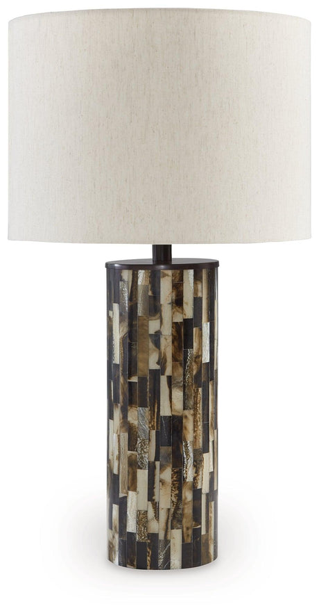 Ellford Black/Brown/Cream Table Lamp by Ashley at Eve Furniture