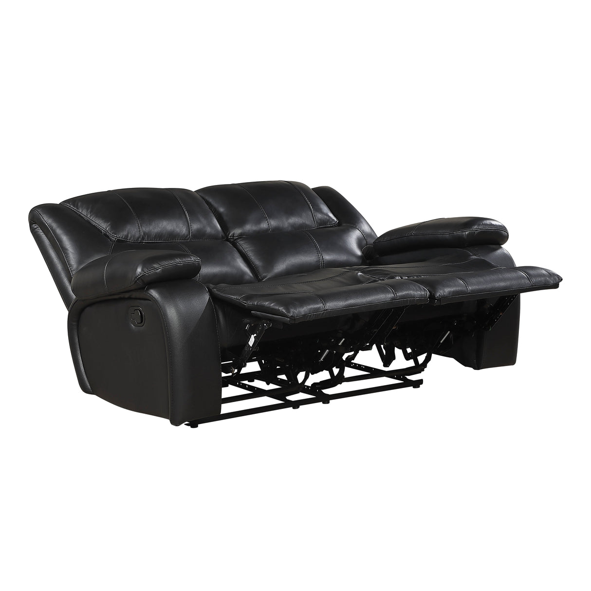 Ellicott Black Double Reclining Love Seat