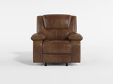 Ellicott Black Genuine Leather Glider Reclining Chair by Homelegance at Eve Furniture