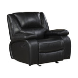 Ellicott Black Glider Reclining Chair