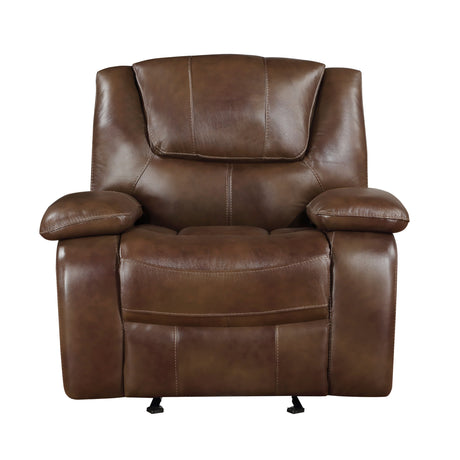Ellicott Brown Leather Double Reclining Living Room Set by Homelegance at Eve Furniture