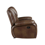 Ellicott Brown Leather Double Reclining Living Room Set by Homelegance at Eve Furniture