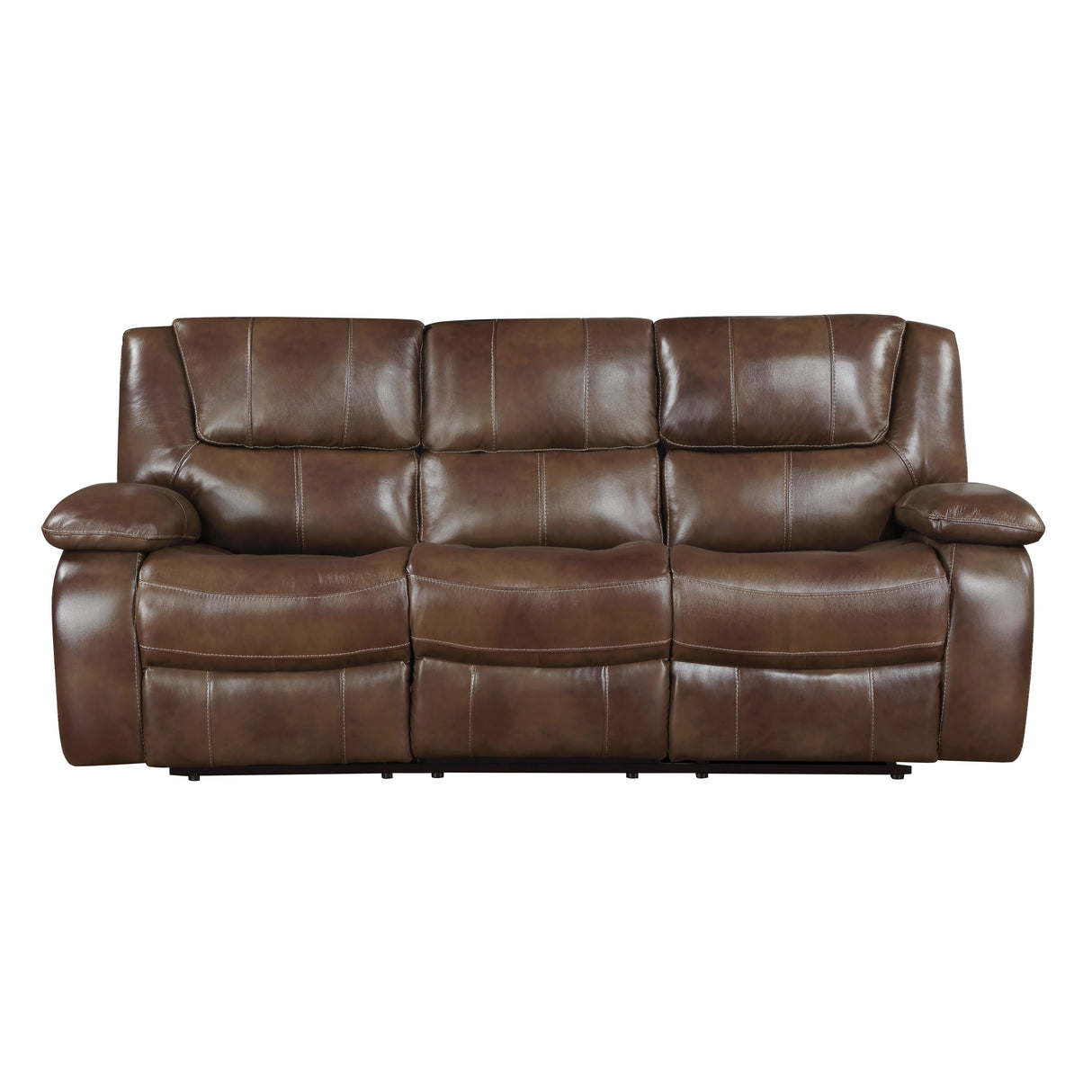 Ellicott Brown Leather Double Reclining Living Room Set by Homelegance at Eve Furniture