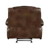 Ellicott Brown Leather Glider Reclining Chair by Homelegance at Eve Furniture