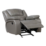 Ellicott Gray 3-Piece Reclining Living Room Set by Homelegance at Eve Furniture