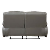 Ellicott Gray Double Reclining Loveseat by Homelegance at Eve Furniture