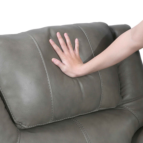 Ellicott Gray Double Reclining Loveseat by Homelegance at Eve Furniture