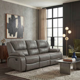 Ellicott Gray Double Reclining Sofa by Homelegance at Eve Furniture
