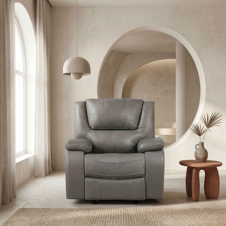 Ellicott Gray Reclining Chair by Homelegance at Eve Furniture