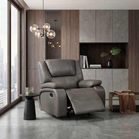 Ellicott Gray Reclining Chair by Homelegance at Eve Furniture