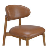 Ellie Brown Leather Dining Chair by MOES at Eve Furniture