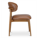 Ellie Brown Leather Dining Chair by Moe's Home at Eve Furniture