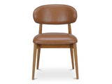 Ellie Brown Leather Dining Chair by Moe's Home at Eve Furniture