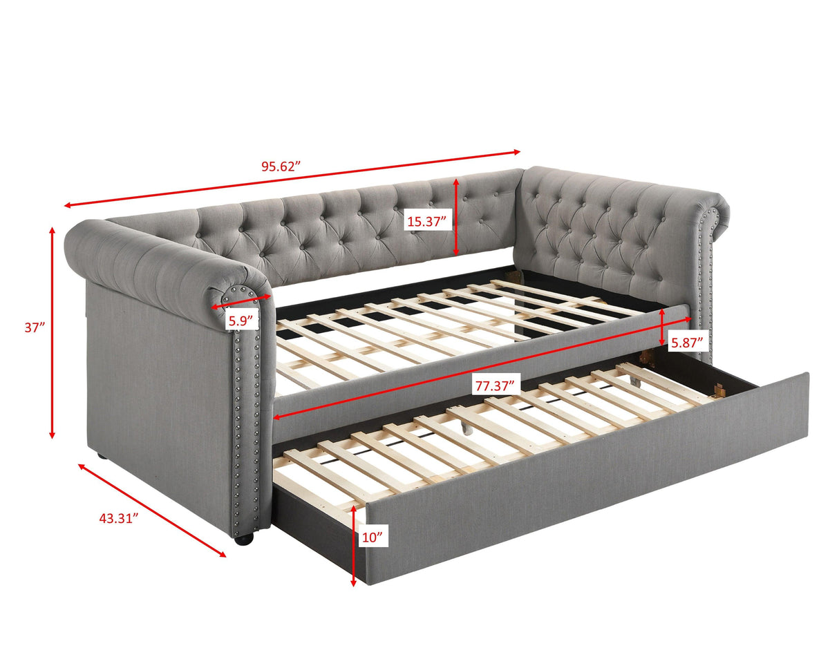 Ellie Gray Twin Daybed by Crown Mark at Eve Furniture
