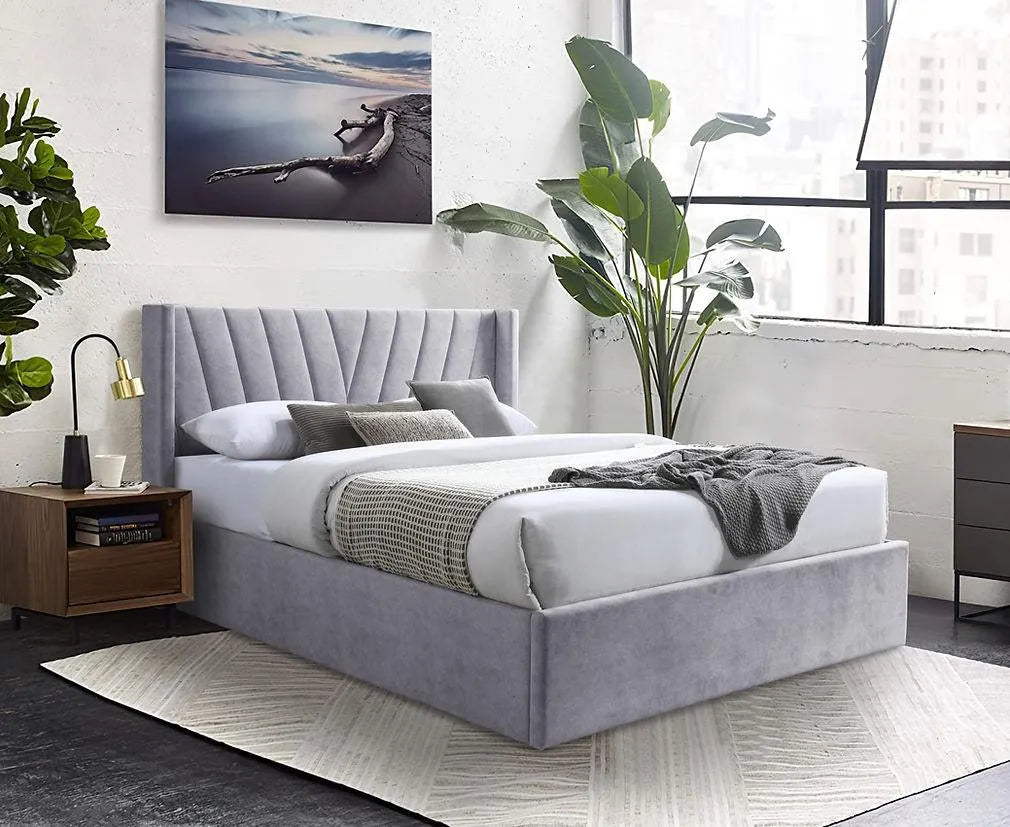 Ellie Grey Storage King Platform Bed by New Era Innovations at Eve Furniture