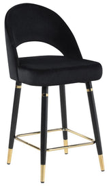 Ellie Mirror/Black 5-Piece Pedestal Counter Height Dining Set by Coaster at Eve Furniture