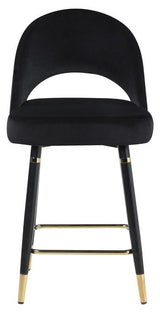 Ellie Mirror/Black 5-Piece Pedestal Counter Height Dining Set by Coaster at Eve Furniture