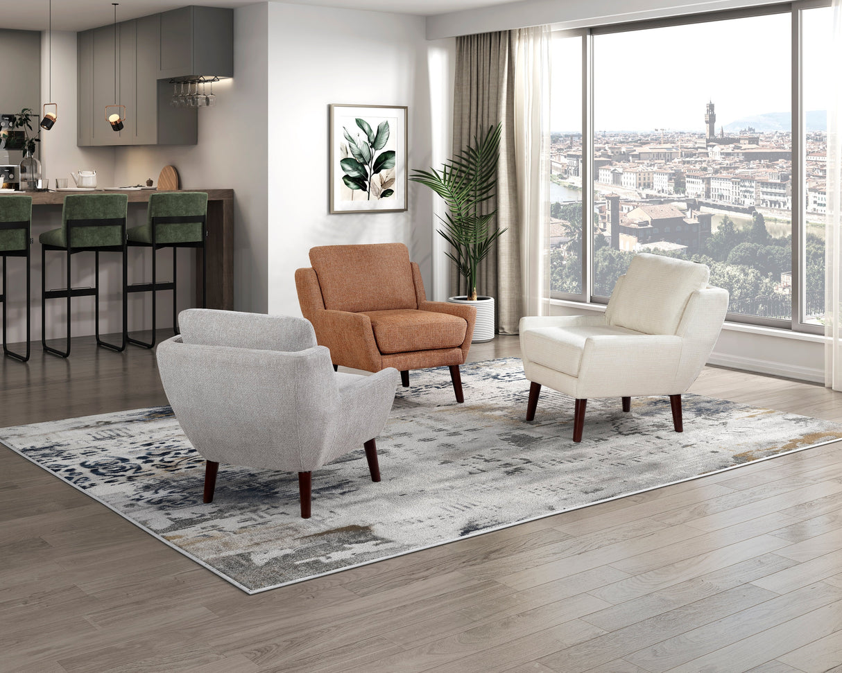 Ellie Orange Accent Chair by Homelegance at Eve Furniture