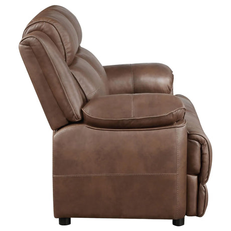 Ellington Dark Brown 2-piece Upholstered Padded Arm Sofa Set by Coaster at Eve Furniture