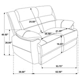 Ellington Dark Brown 2-piece Upholstered Padded Arm Sofa Set by Coaster at Eve Furniture