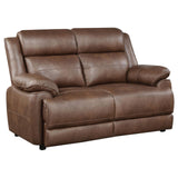 Ellington Dark Brown 2-piece Upholstered Padded Arm Sofa Set by Coaster at Eve Furniture