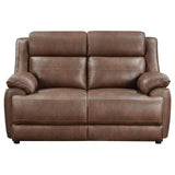 Ellington Dark Brown 2-piece Upholstered Padded Arm Sofa Set by Coaster at Eve Furniture