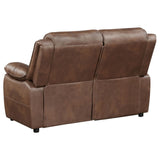 Ellington Dark Brown 2-piece Upholstered Padded Arm Sofa Set by Coaster at Eve Furniture