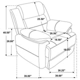 Ellington Dark Brown 3-piece Upholstered Padded Arm Sofa Set by Coaster at Eve Furniture