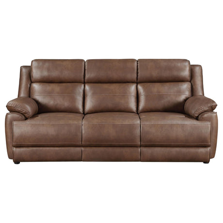 Ellington Dark Brown 3-piece Upholstered Padded Arm Sofa Set by Coaster at Eve Furniture