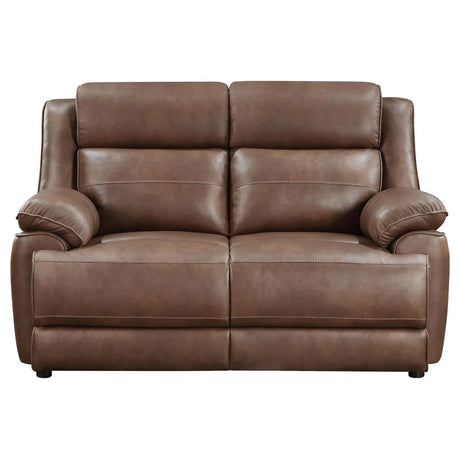 Ellington Dark Brown 3-piece Upholstered Padded Arm Sofa Set by Coaster at Eve Furniture