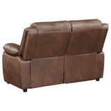 Ellington Dark Brown 3-piece Upholstered Padded Arm Sofa Set by Coaster at Eve Furniture