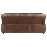 Ellington Dark Brown Upholstered Padded Arm Sofa by Coaster at Eve Furniture