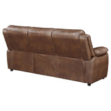 Ellington Dark Brown Upholstered Padded Arm Sofa by Coaster at Eve Furniture