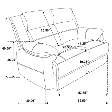Ellington Dark Brown Upholstered Padded Living Room Set by Coaster at Eve Furniture