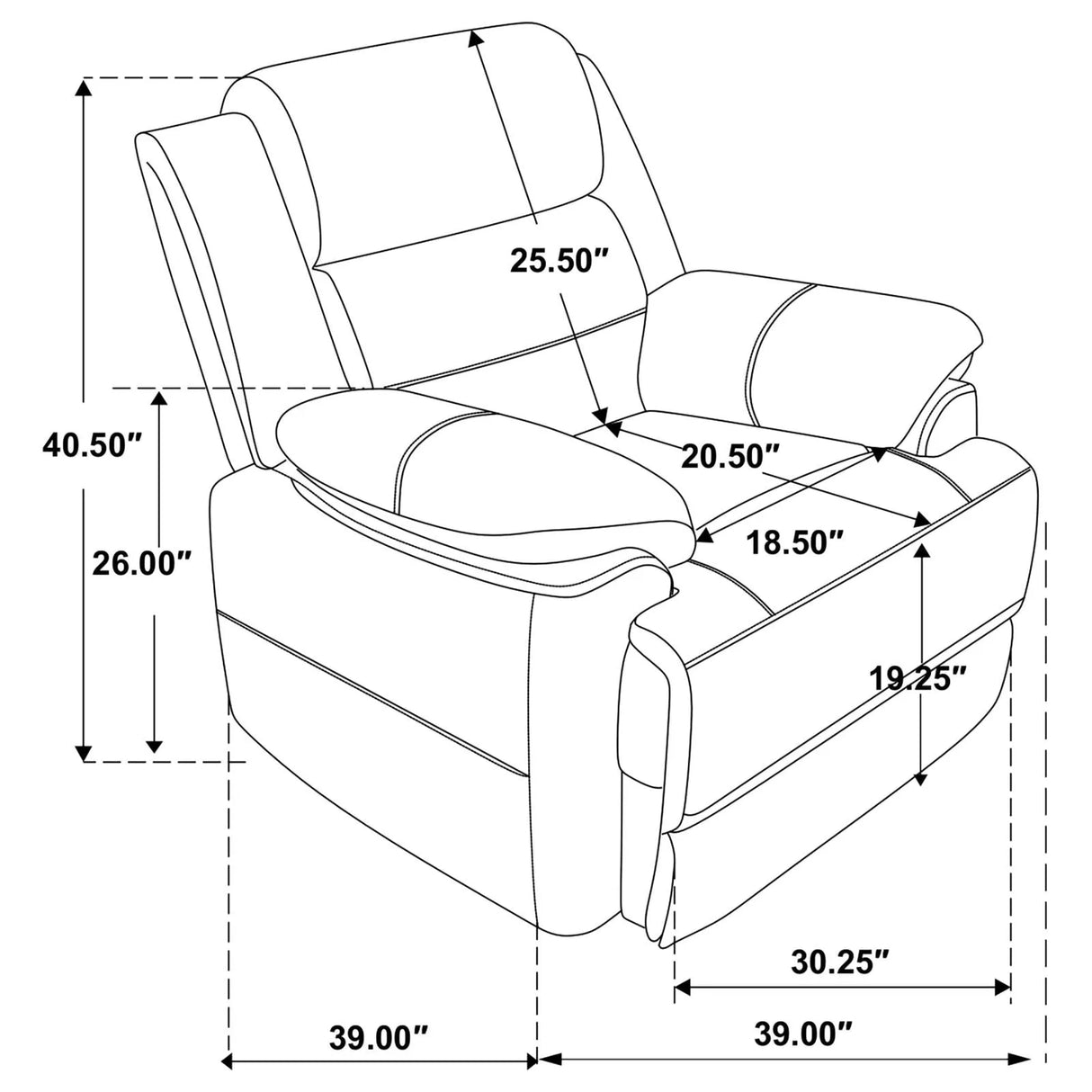 Ellington Dark Brown Upholstered Padded Living Room Set by Coaster at Eve Furniture