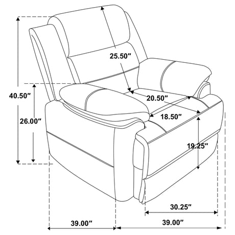 Ellington Dark Brown Upholstered Padded Living Room Set by Coaster at Eve Furniture