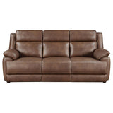 Ellington Dark Brown Upholstered Padded Living Room Set by Coaster at Eve Furniture