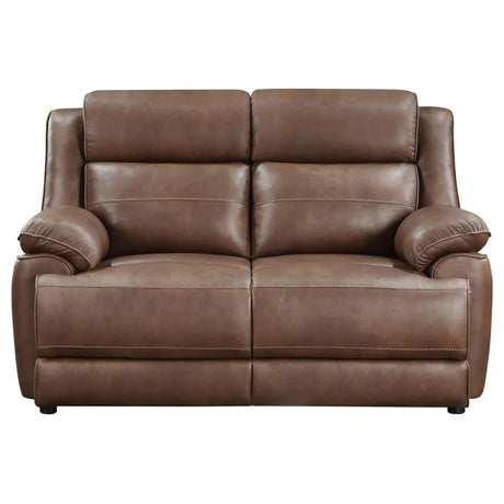 Ellington Dark Brown Upholstered Padded Living Room Set by Coaster at Eve Furniture