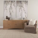 Ellington Slipcovered Slope Arm Accent Chair | Stonewashed Latte Fabric by Mercana at Eve Furniture
