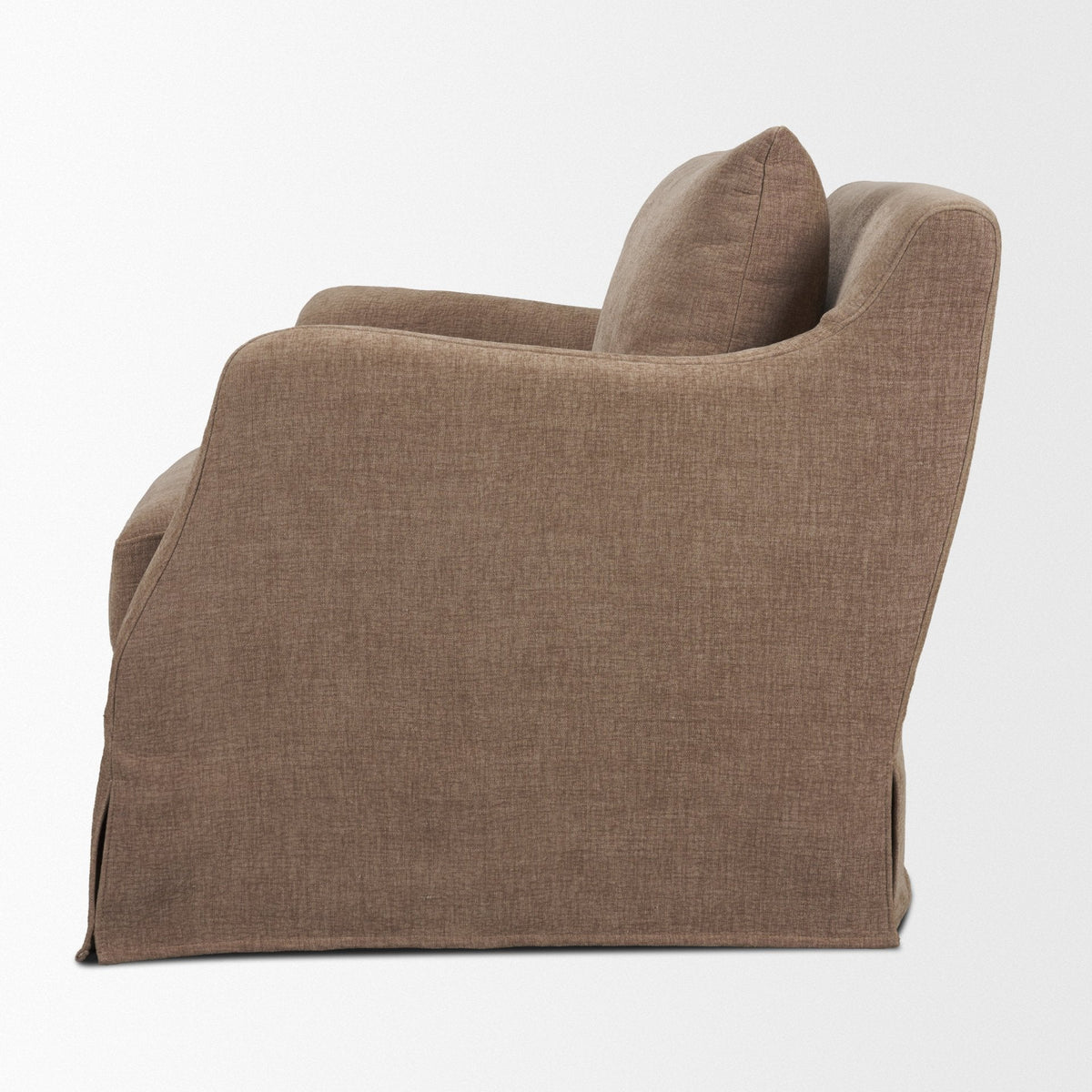 Ellington Slipcovered Slope Arm Accent Chair | Stonewashed Latte Fabric by Mercana at Eve Furniture
