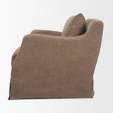 Ellington Slipcovered Slope Arm Accent Chair | Stonewashed Latte Fabric by Mercana at Eve Furniture